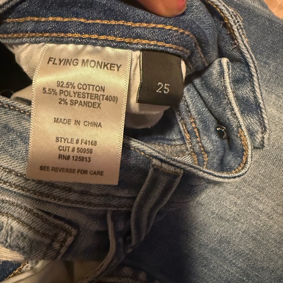 Flying Monkey Light Blue Distressed Jeans - Picture 4 of 4